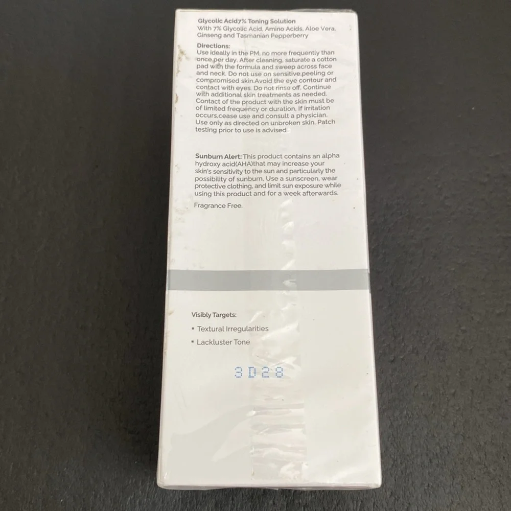 8 FL Oz Glycolic Acid 7% Exfoliating Toning Solution, New in sealed‎ Box